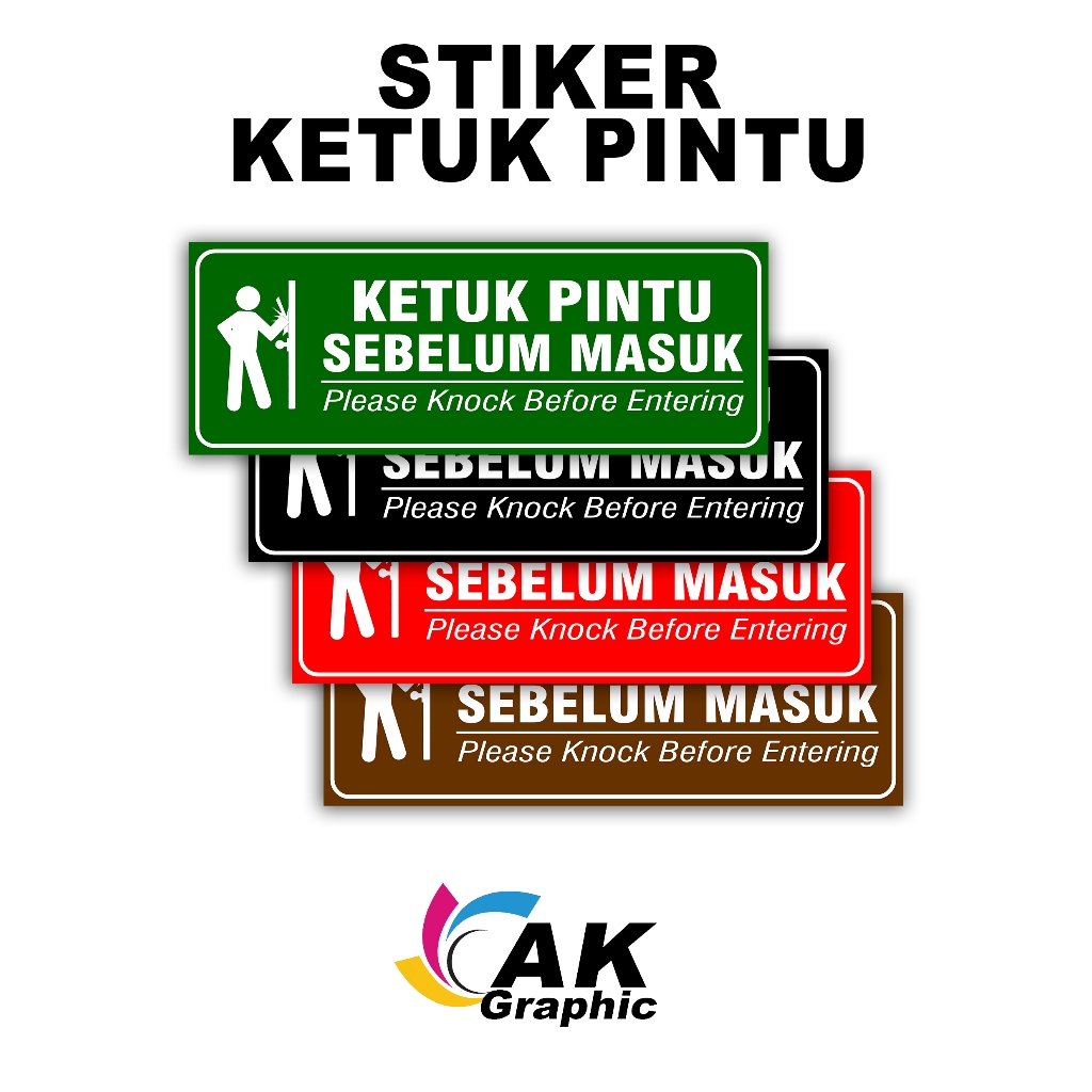 

STIKER VINLY KETUK PINTU LAMINASI GLOSSY