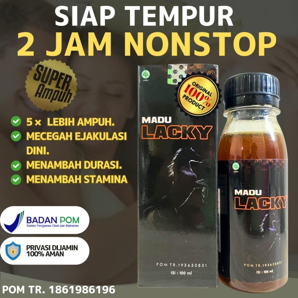 Madu Lacky Madu Kuat Pria Tahan Lama Herbal Tradisional 100% Original  10 x Lebih Ampuh