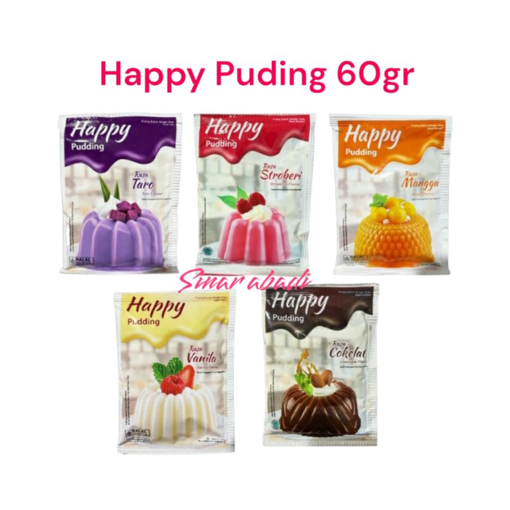 

Happy Puding 60gr / Puding susu Sachet