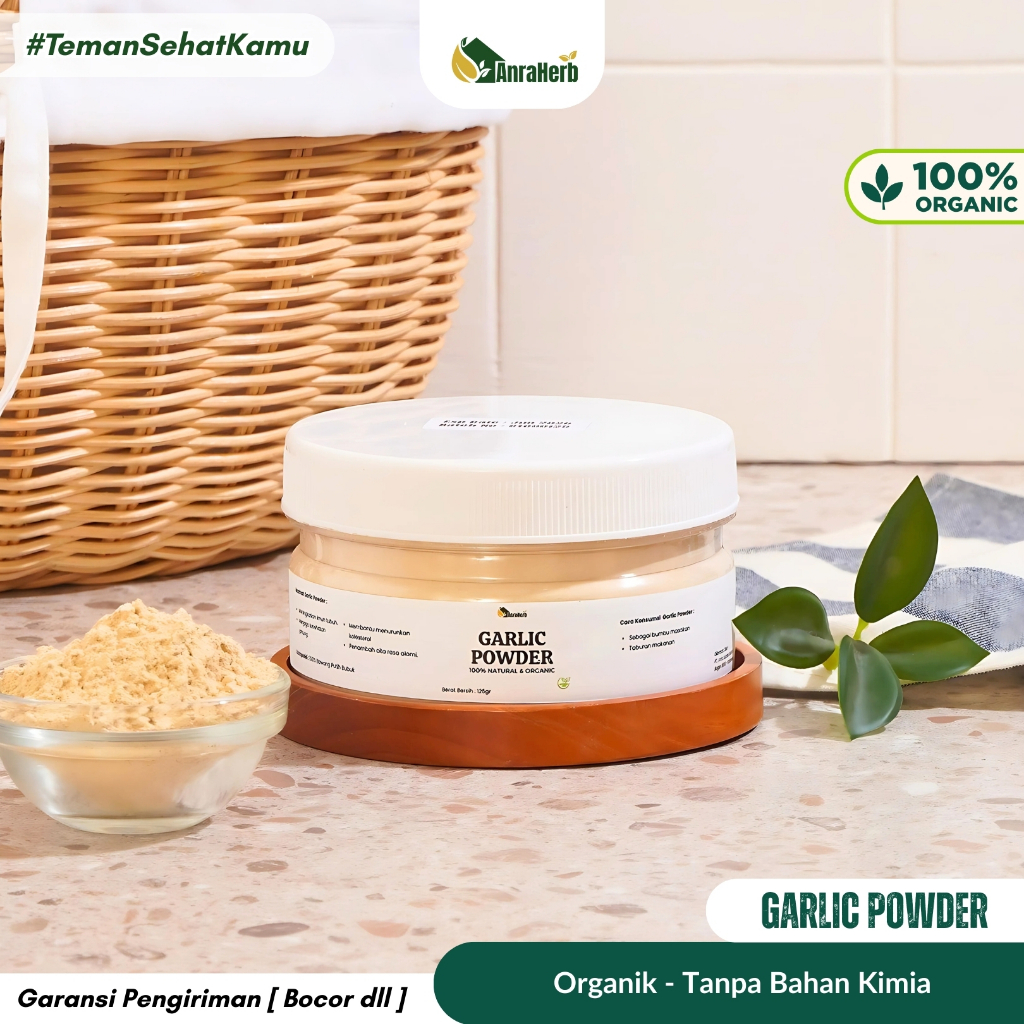 

AnraHerb Bubuk Bawang Putih 125gr Organik | Bantu Turunkan Kolesterol Dan Jaga Daya Tahan Tubuh