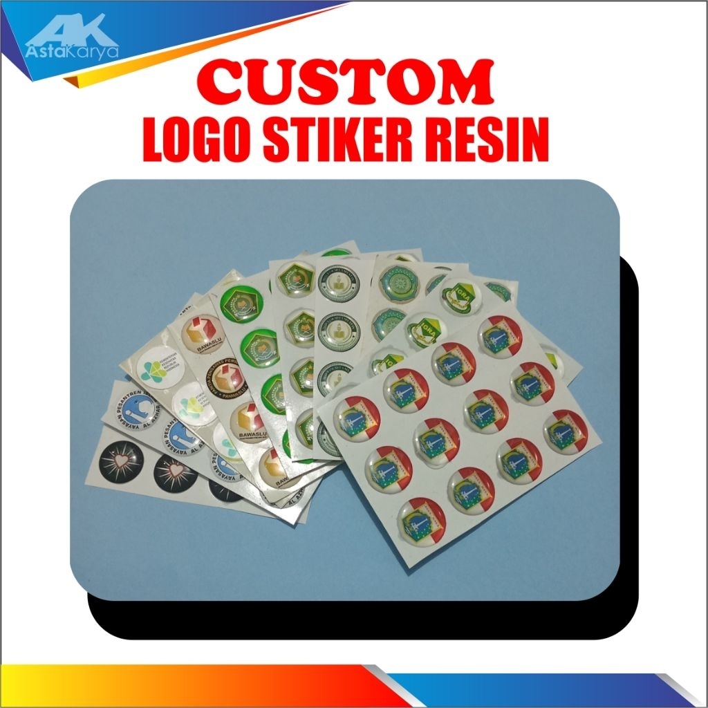 

stiker resin logo yoyo custom