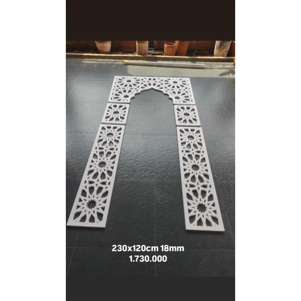 Mihrab bahan PVC 18mm BARU