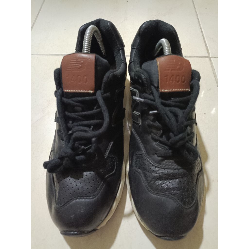 sneaker prelove casual formal NB1400 black LEATHER RARE 43 27 sudah repair  glue