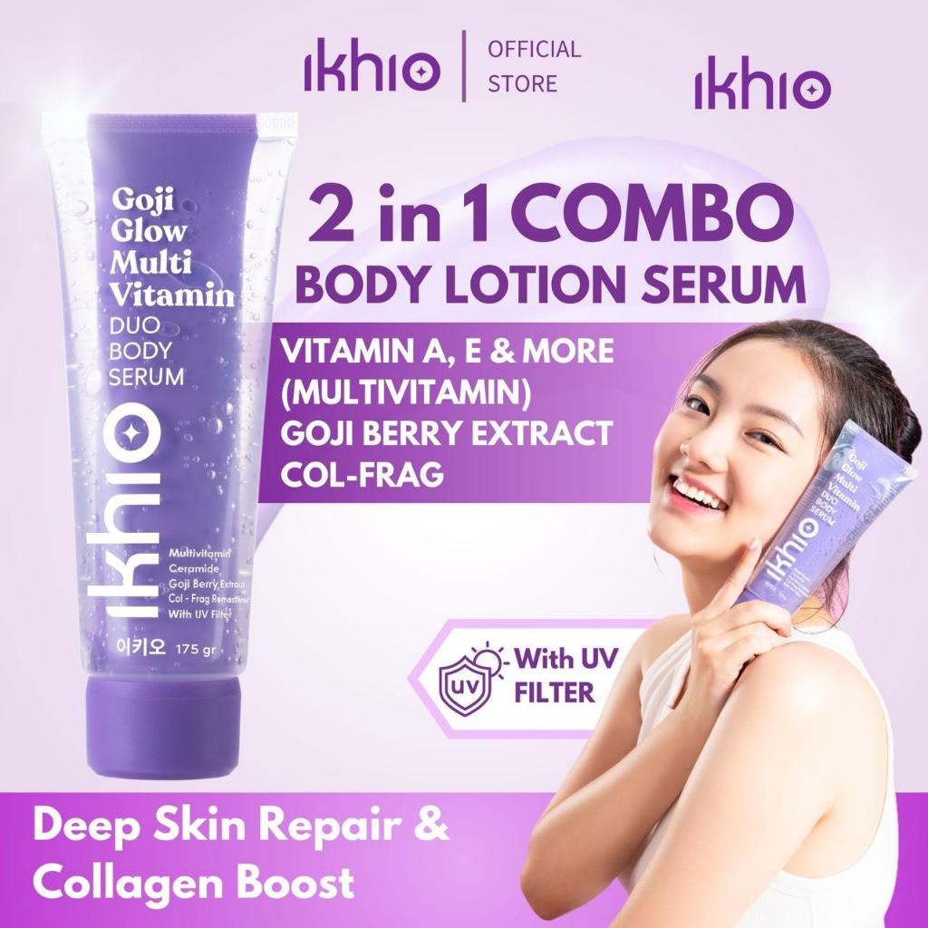 IKHIO Goji Glow Multivitamin Body Lotion Serum Body Gel Serum Brightening Serum Ceramide Hexapeptide
