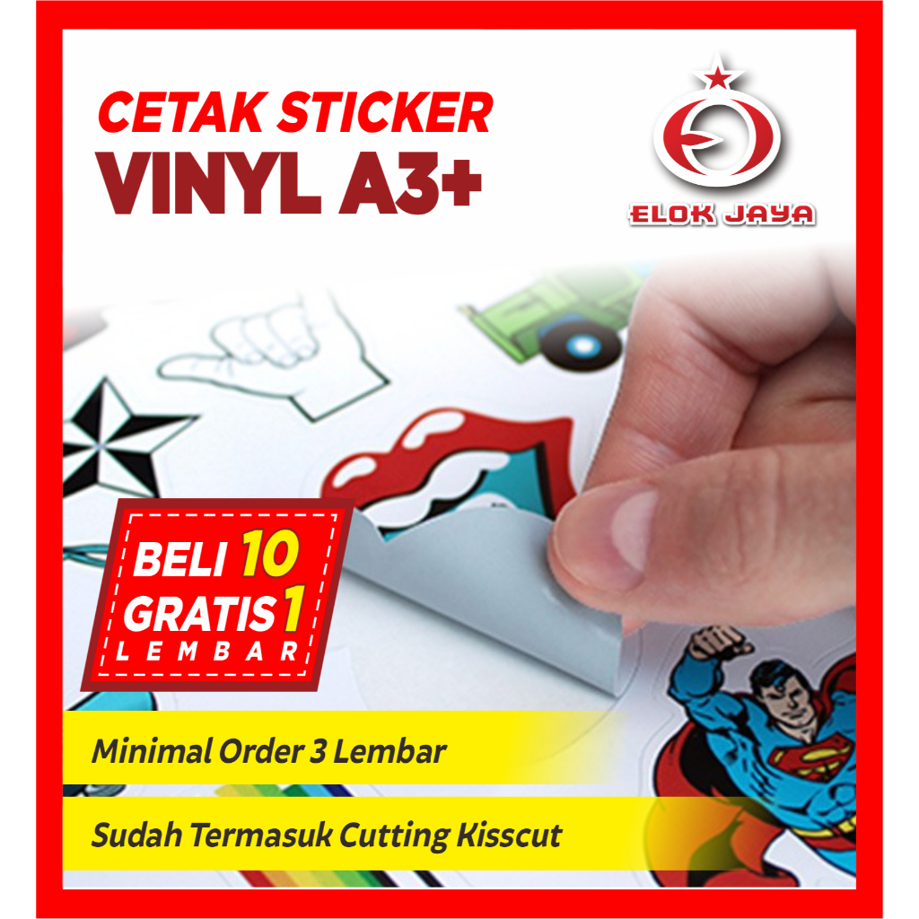 

EL PRINT - Print sticker / cetak sticker Vinyl label kemasan, minuman dll, bentuk suka suka (PRINT& KISS CUT)