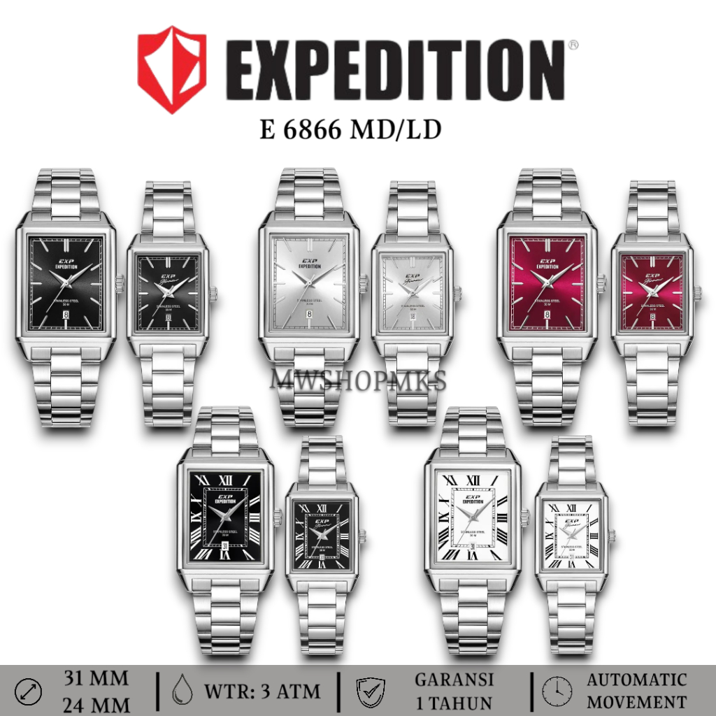 Jam Couple Expedition E6866 E 6866 Original Garansi Resmi Expedition Free Baterai