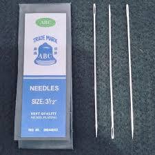 jarum kasur/ jarum Som/ jarum jahit besar/ jarum jok/ jarum tas per bungkus isi (-+12 biji)