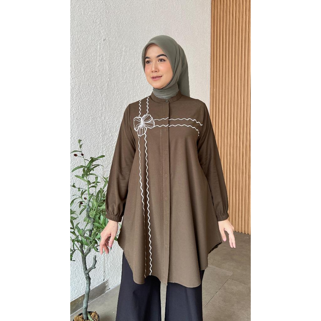 WARNA FASHION / TUNIK / GAZELA BORDIR / BAJU WANITA MUSLIM / GROSIR TANAH ABANG / PREMIUM