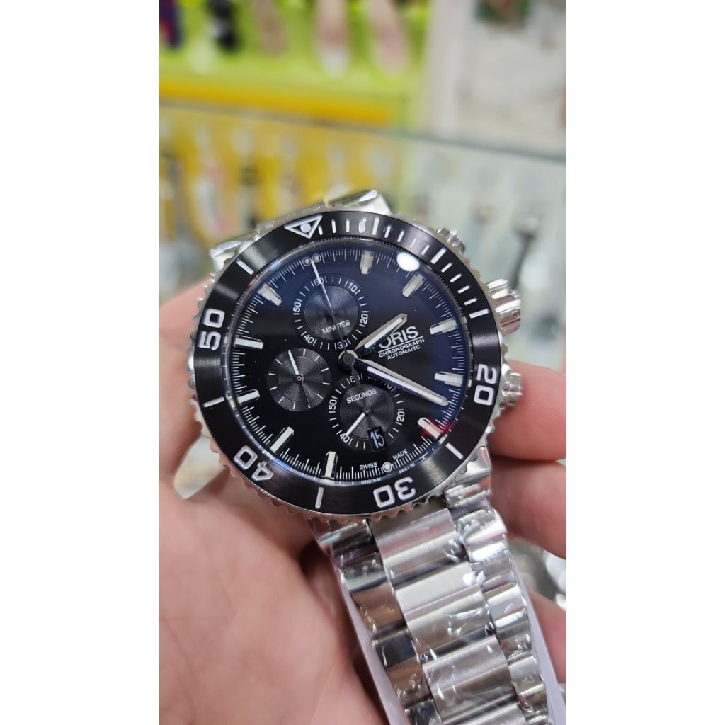 BARU JAM ORIS AQUIS RANTAI QUARTZ CHRONO