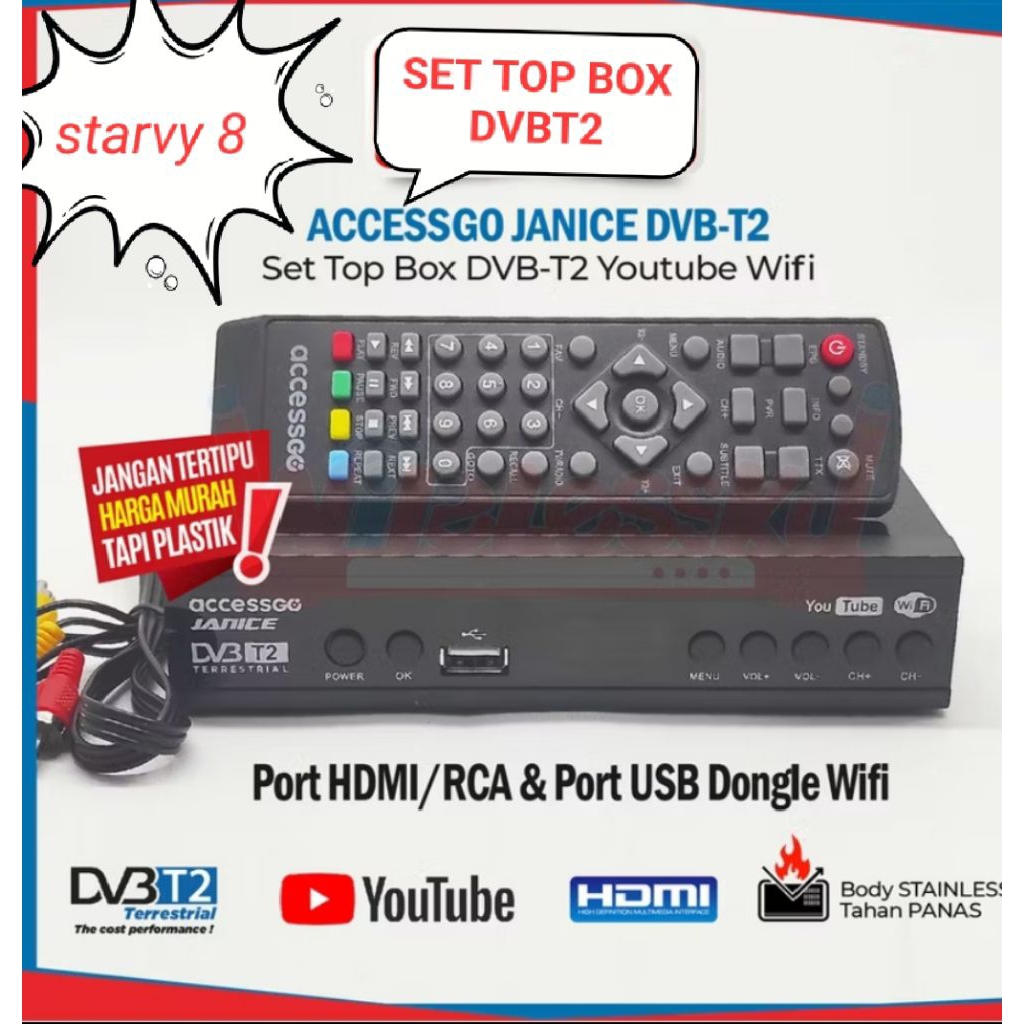 Set top box merk janice access go