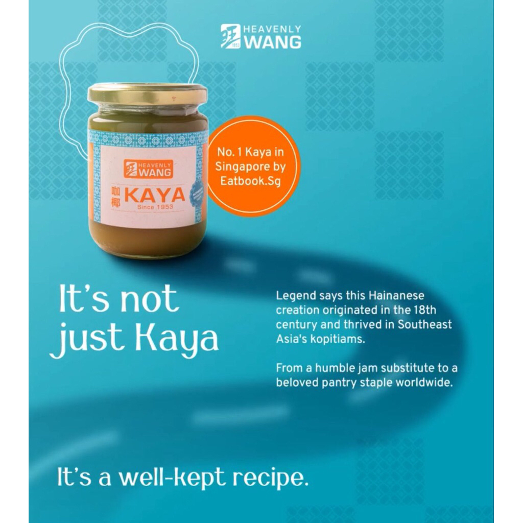 

Heavenly Wang Kaya Jam Original/Less sweet Selai Srikaya/Kaya Singapore