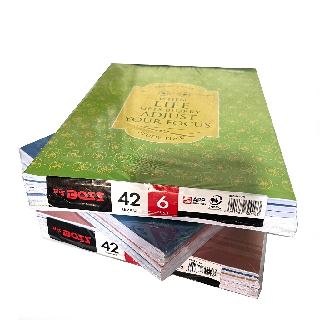 

BIG BOSS l Buku Tulis 42 Lembar / Pack ( isi 6 Buku )