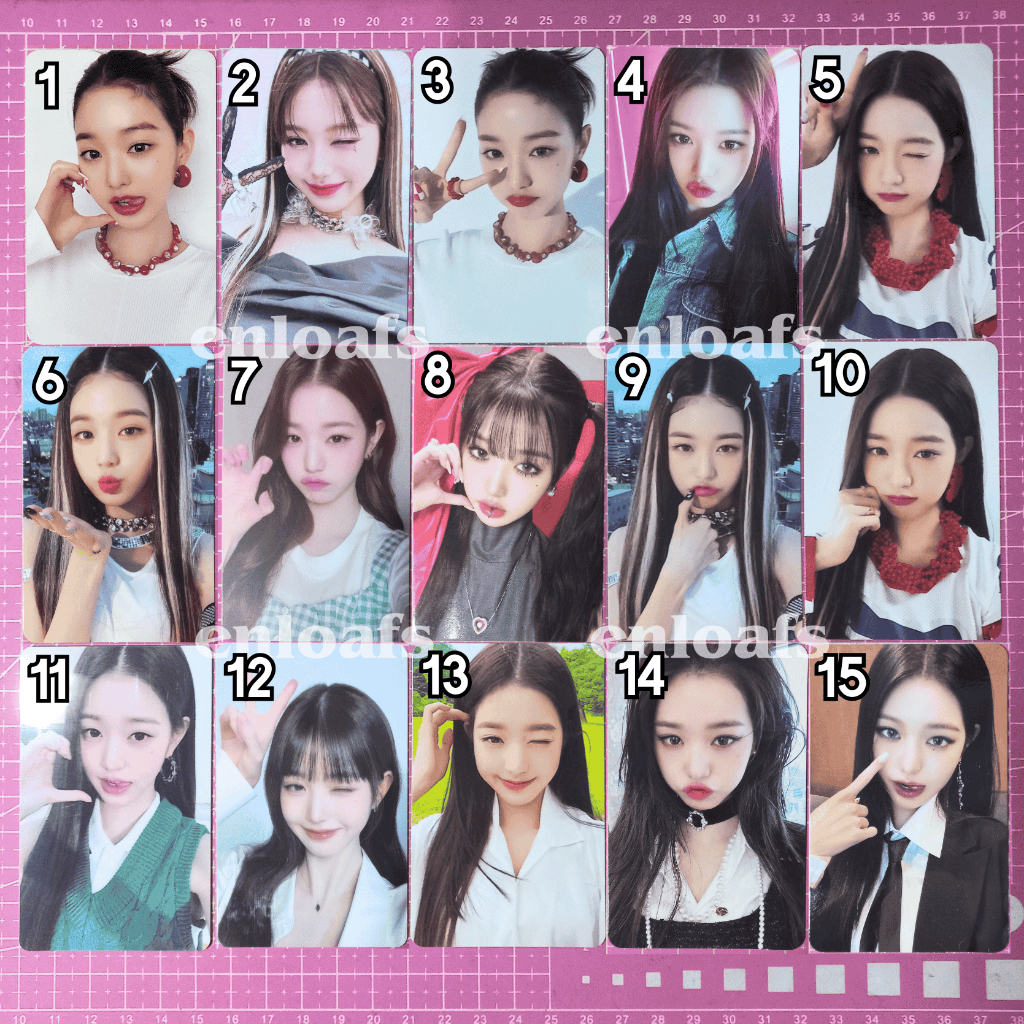 PHOTOCARD OFFICIAL IVE IZONE WONYOUNG LIZ YUJIN trading card polaroid love dive after like mine swit