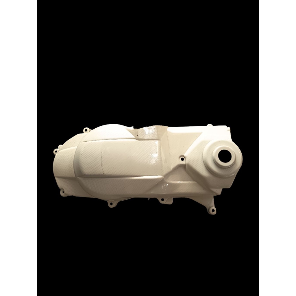 COVER TUTUP CVT XEON 125 KARBU PUTIH CARBON