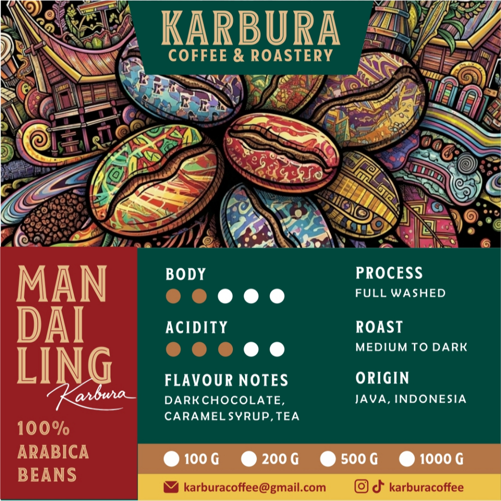

Karbura Coffee Biji Kopi Mandailing - 100% Kopi Arabika