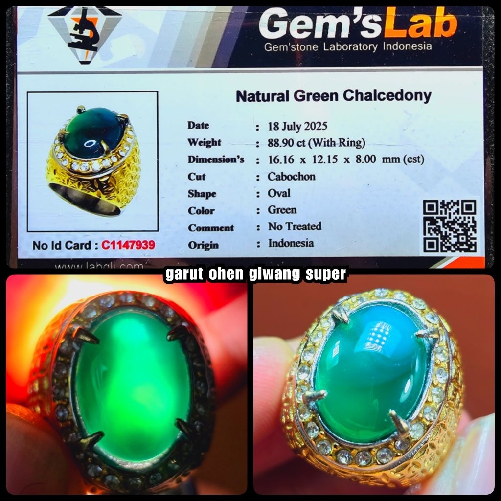 natural ijo garut asli ohen ya ( rasa bacan bos giwang kristal )