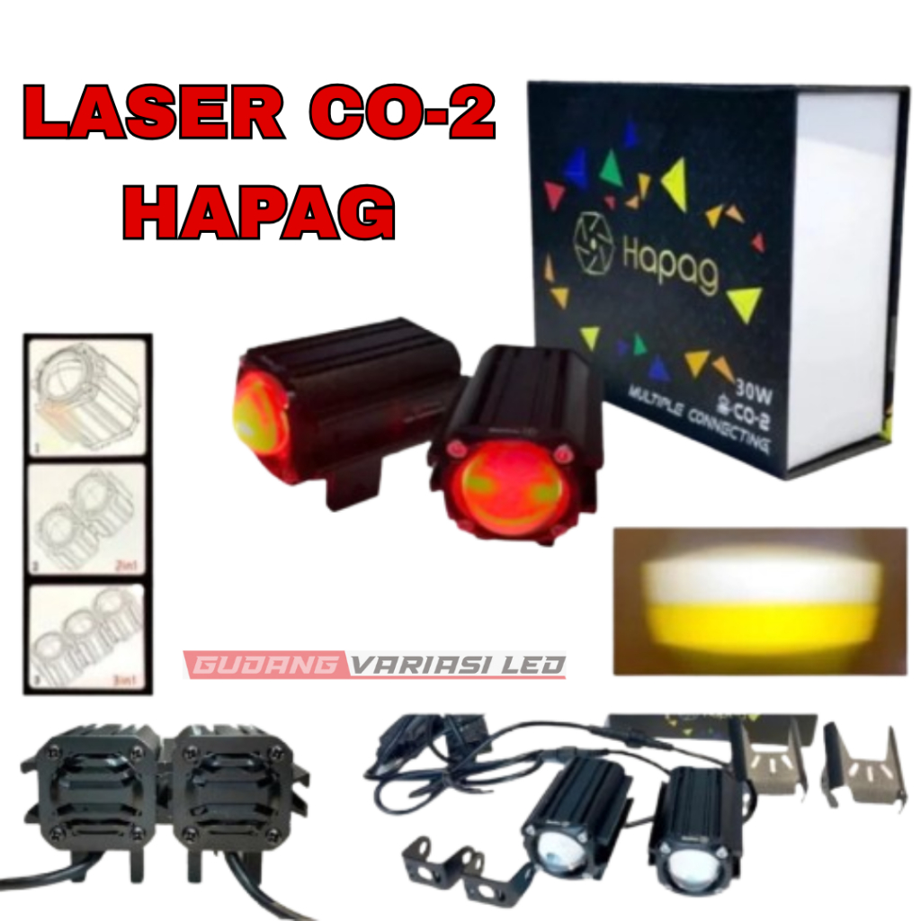 Mini Projie Led Laser HAPAG CO-2 30Watt ada Demon Eyes