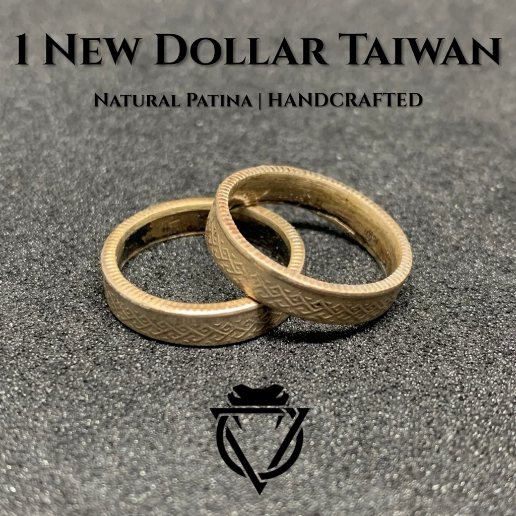 Cincin Koin Minimalis 1 New Dollar Taiwan - Cincin Koin Unik | ViceRings