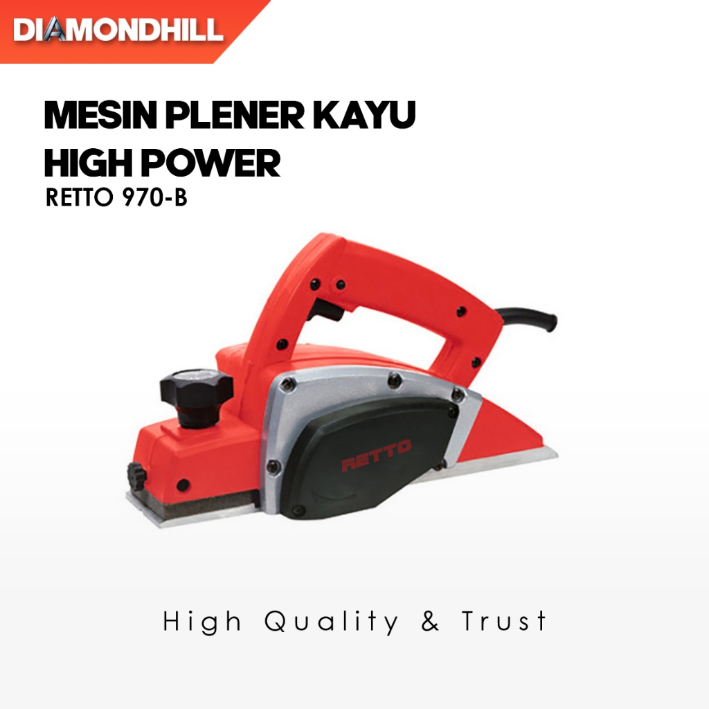 RETTO PLANER LISTRIK R-970B – Mesin Serut Kayu / Mesin Ketam / Mesin serut Listrik 900w Model Makita