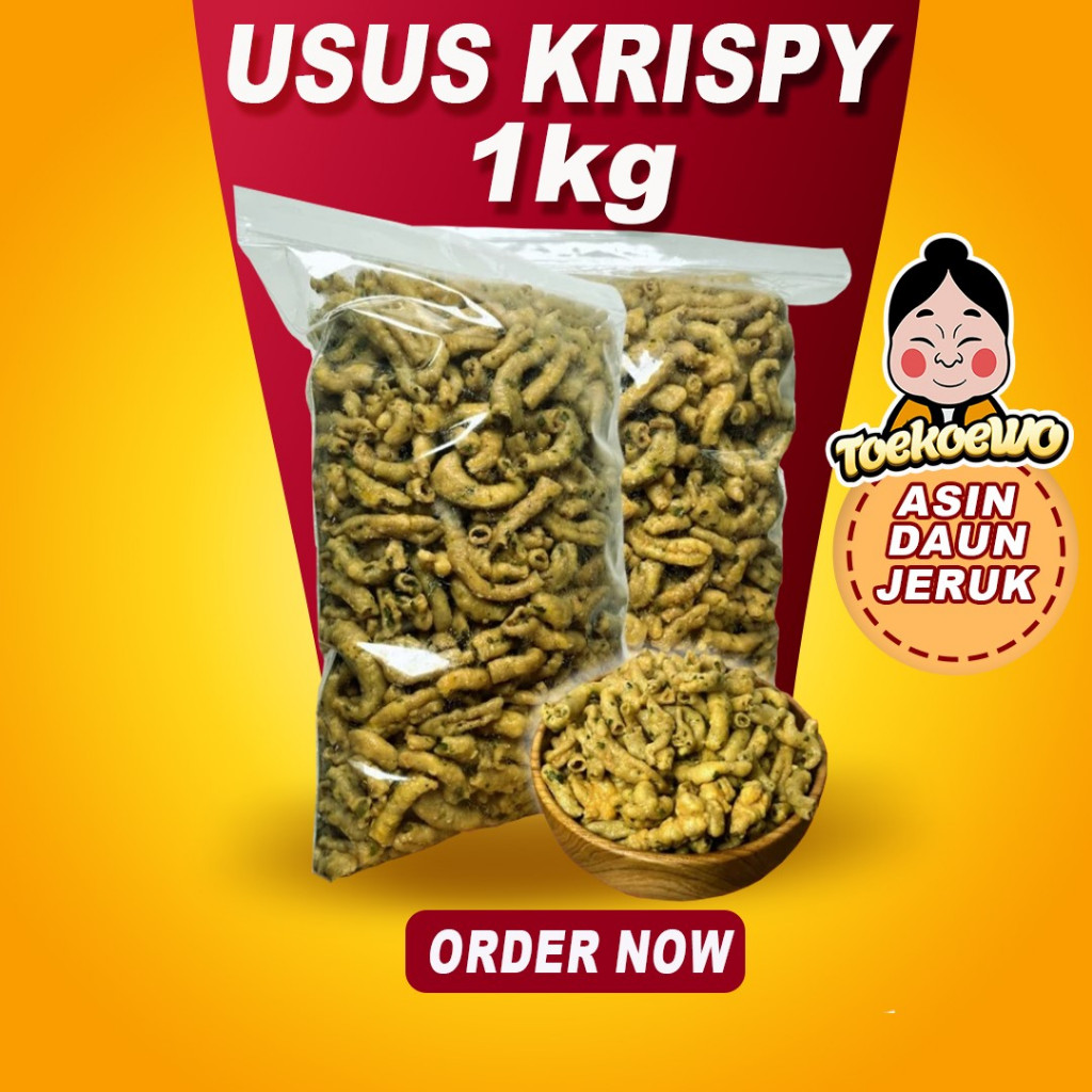 

Usus Krispy 100g | 500g | 1 Kg | Asin Daun Jeruk | Pedas Daun Jeruk | Merk Toekoewo