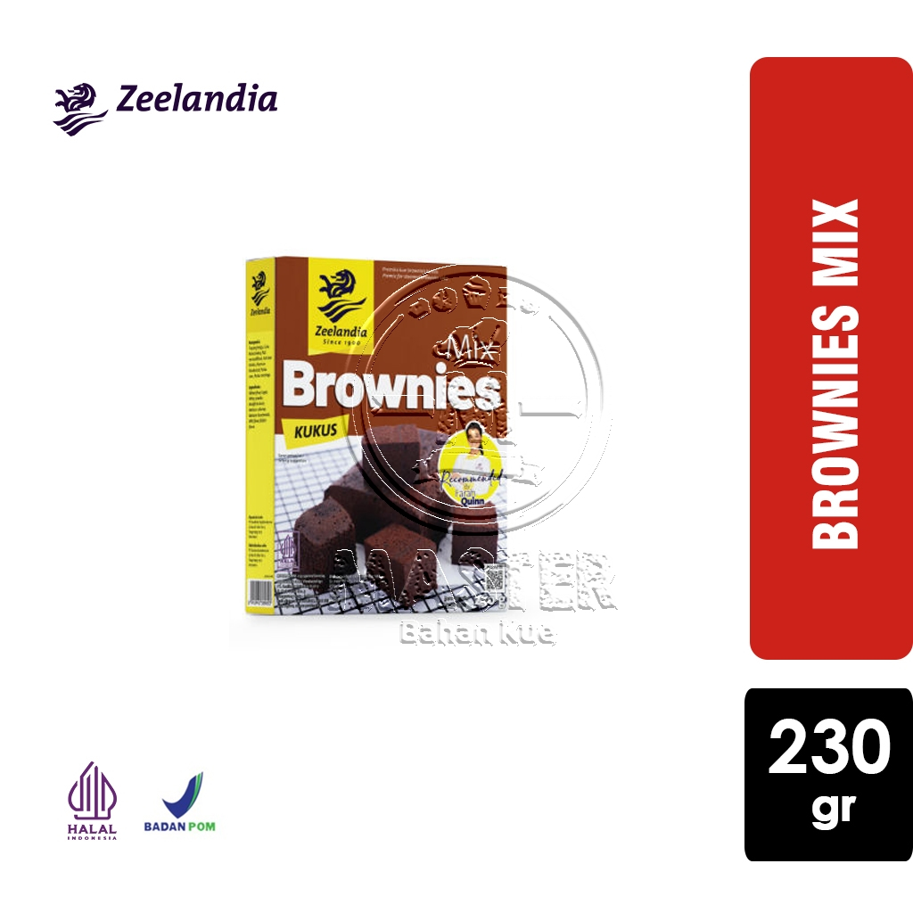 

Brownies Mix Kukus Zeelandia Premiks Brownis Instant [Box 230gr]