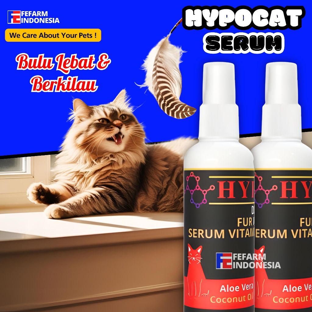Penumbuh Bulu Kucing Vitamin dan Anti Rontok Bulu Kucing Spray Herbal Hair Tonic Spray FEFARM