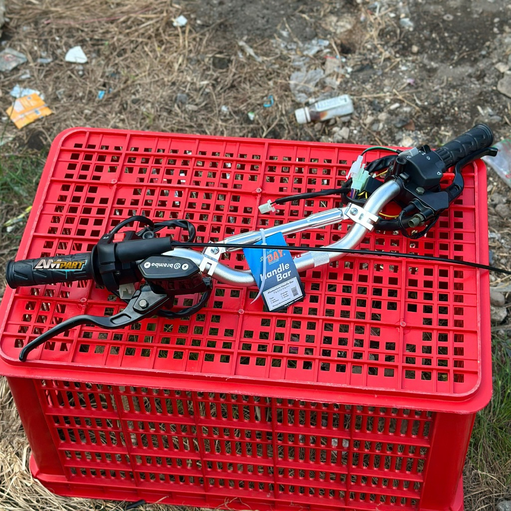 PAKET STANG STIR DAY LOW SET HOLDER KANAN KIRI MASTER REM BREMBO UNIVERSAL