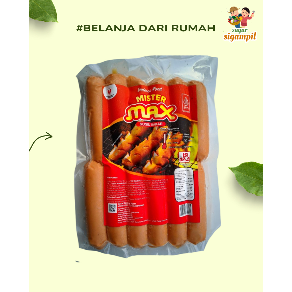 

Mistermax Sosis Bakar Isi 12 Enak 550g