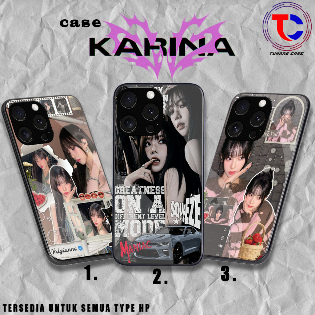 Karina Aespa Softcase Glass - Softcase Glossy - Softcase Kaca  Iphone samsung xiaomi redmi oppo itel