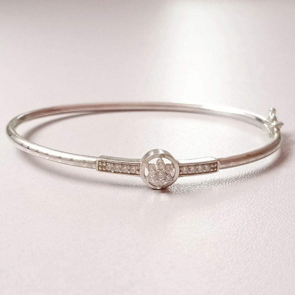 Gelang Bangle Dewasa/Gelang Bangle Permata/Gelang Bangle Perak/Perak Asli 925/Lapis Emas Putih