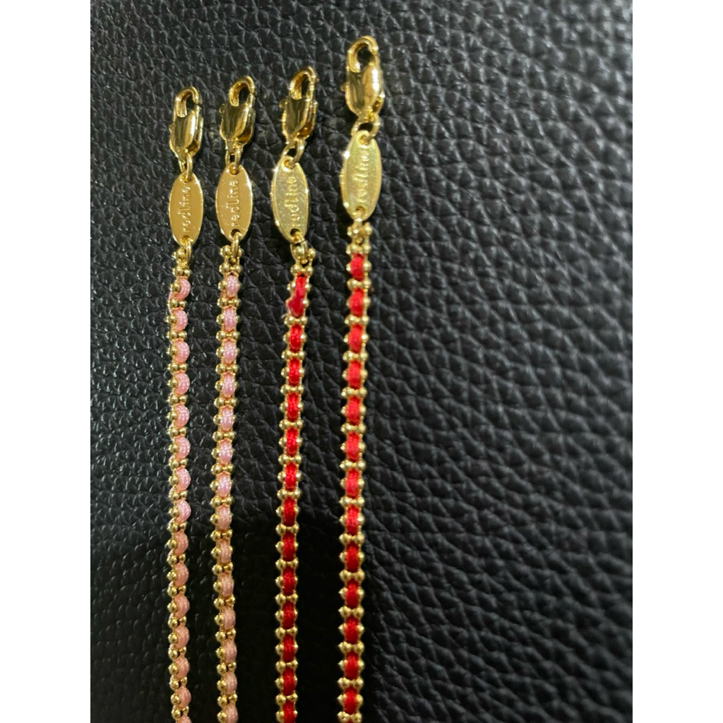 gelang tali merah redline warna gold / gelang po china