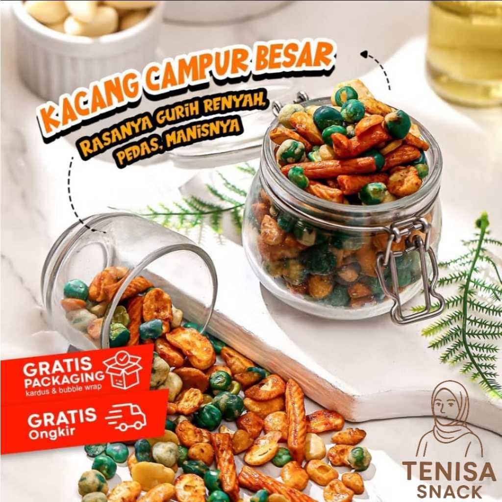 

KACANG MIX / KACANG CAMPUR-koro-polong-pangpang-stik-mersi-banpol-mersi pedes