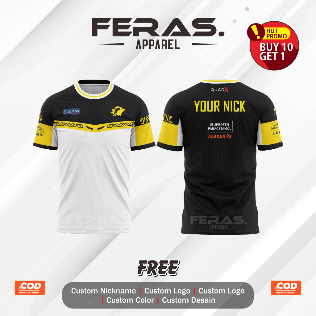 JERSEY KAOS BAJU GAME ONIC PH FREE NAMA & LOGO
