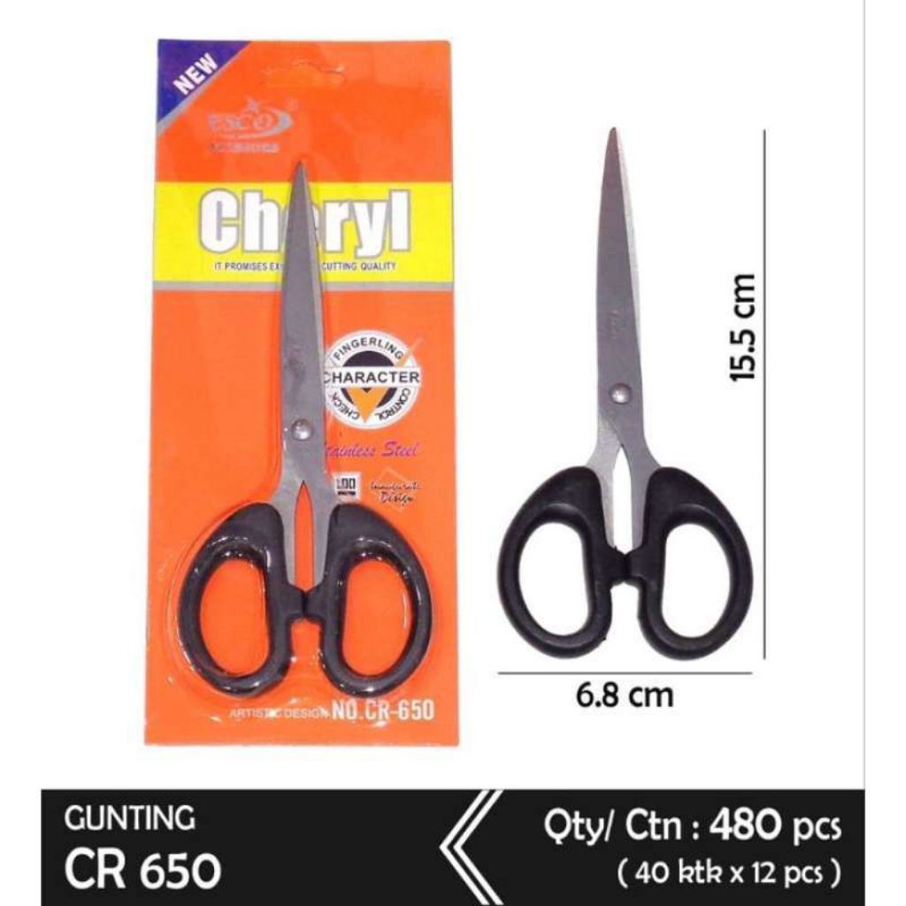 

PROMO TERMURAH! Gunting Lipat - Gunting Kertas Gunting Esco Cheryl No. Cr-650