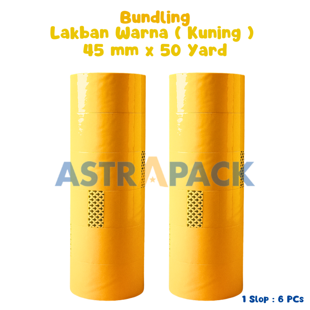 

Bundling AstraPack Lakban OPP Warna 45 mm x 50 Yard | Isolasi Warna Warni isi 6 Pcs