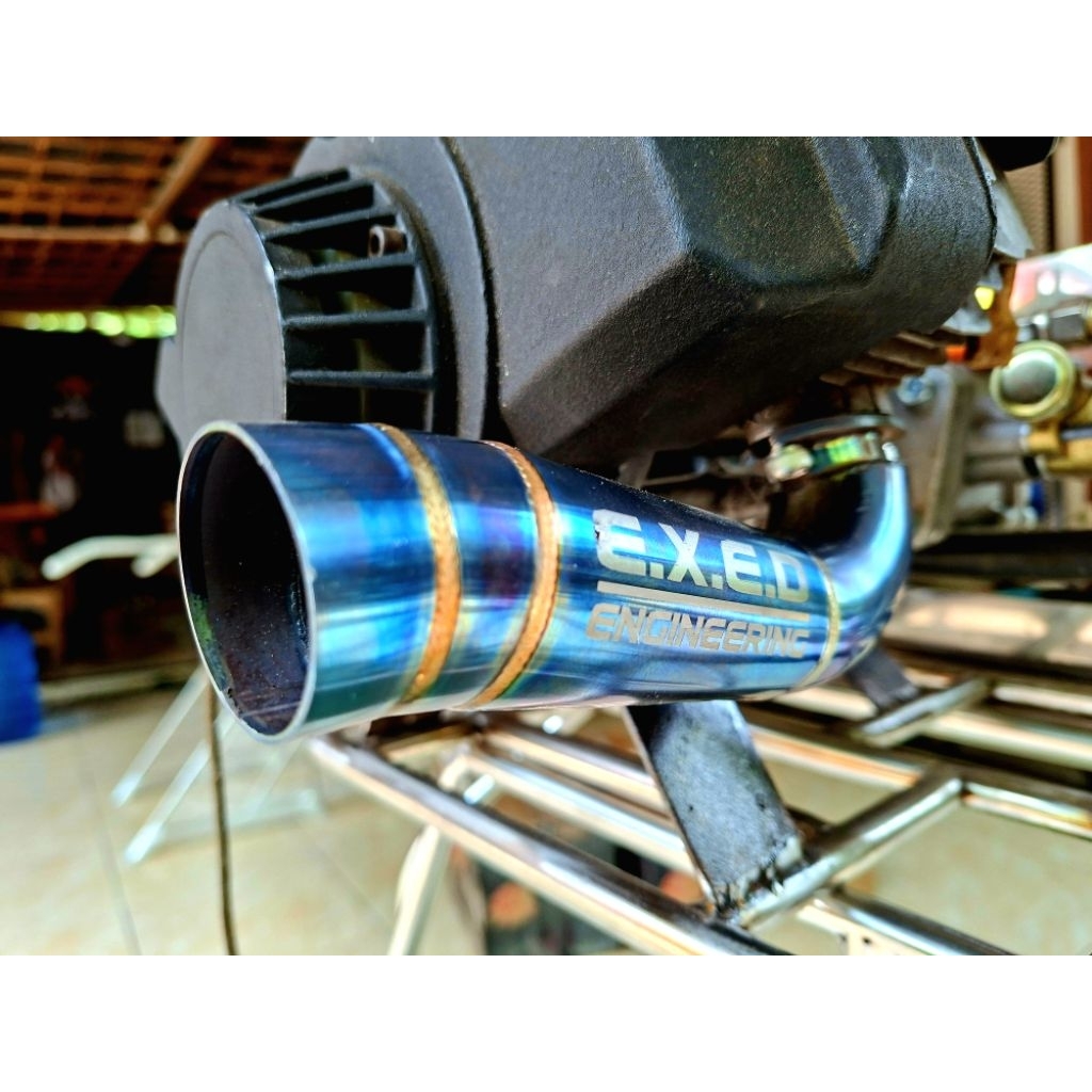 knalpot mesin sprayer special 50 CC mini GP CORONG BIRU ORIGINAL EXED