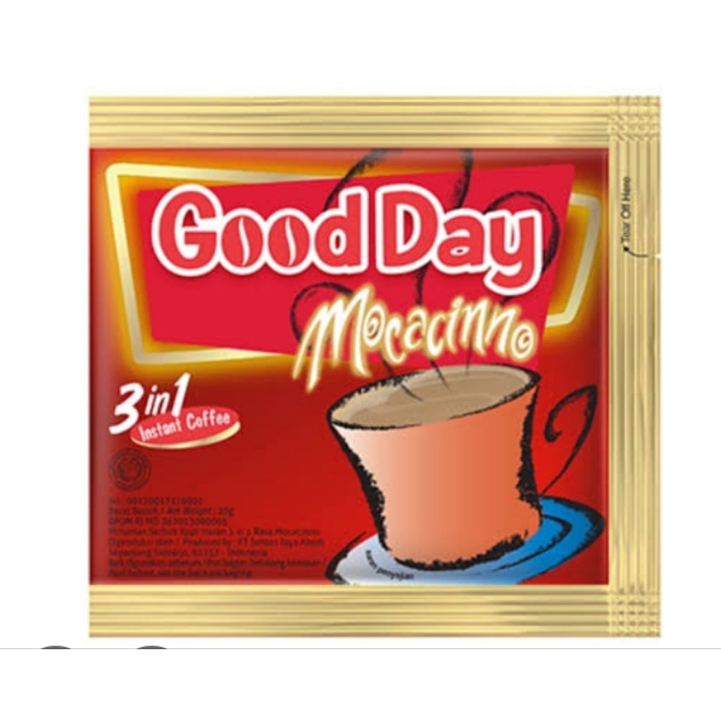 

Good day MOCCHACINO kopi instan 3 in 1, 1renceng 10 sachet