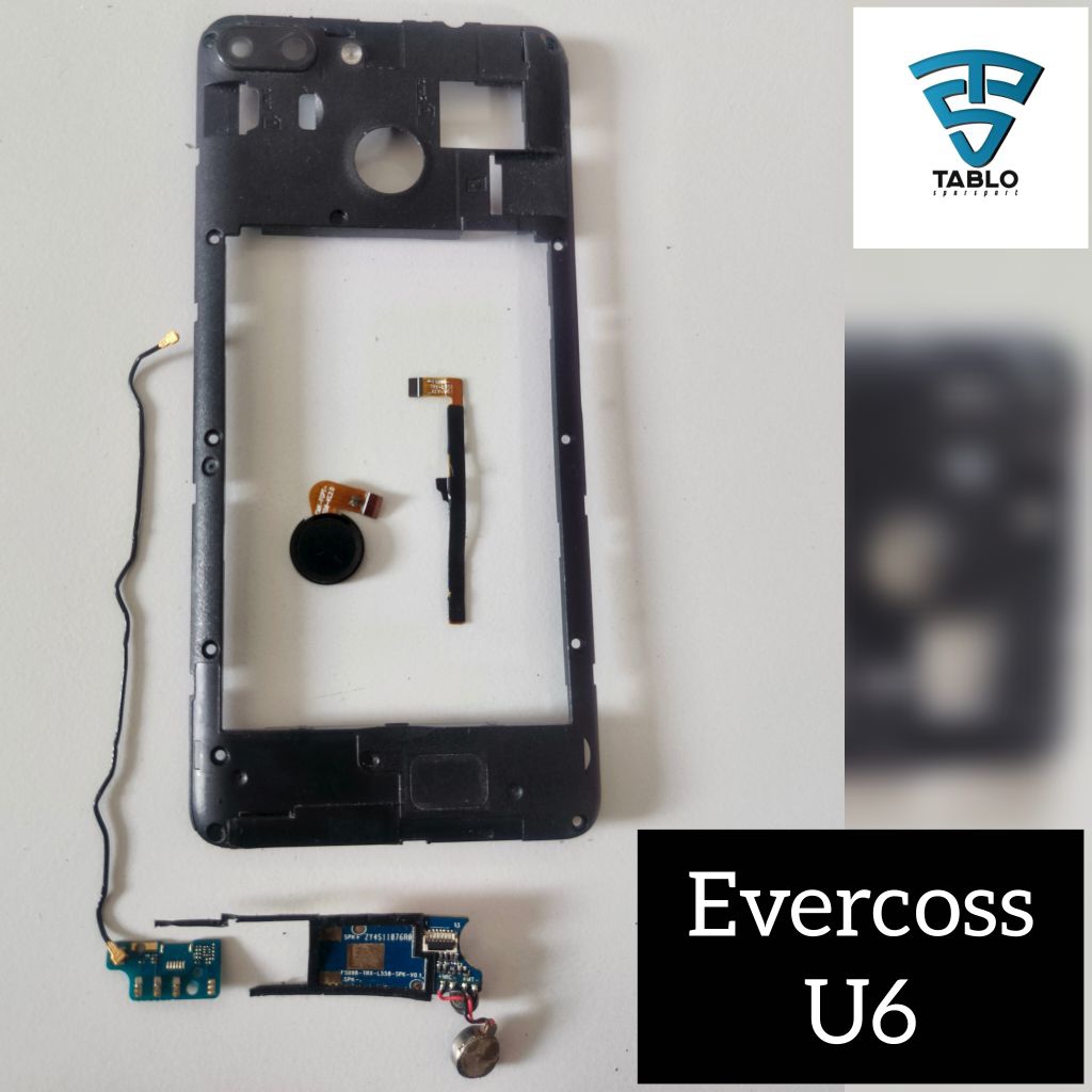 Evercoss U6 on of papan antena sidik jari speaker original copotan hp