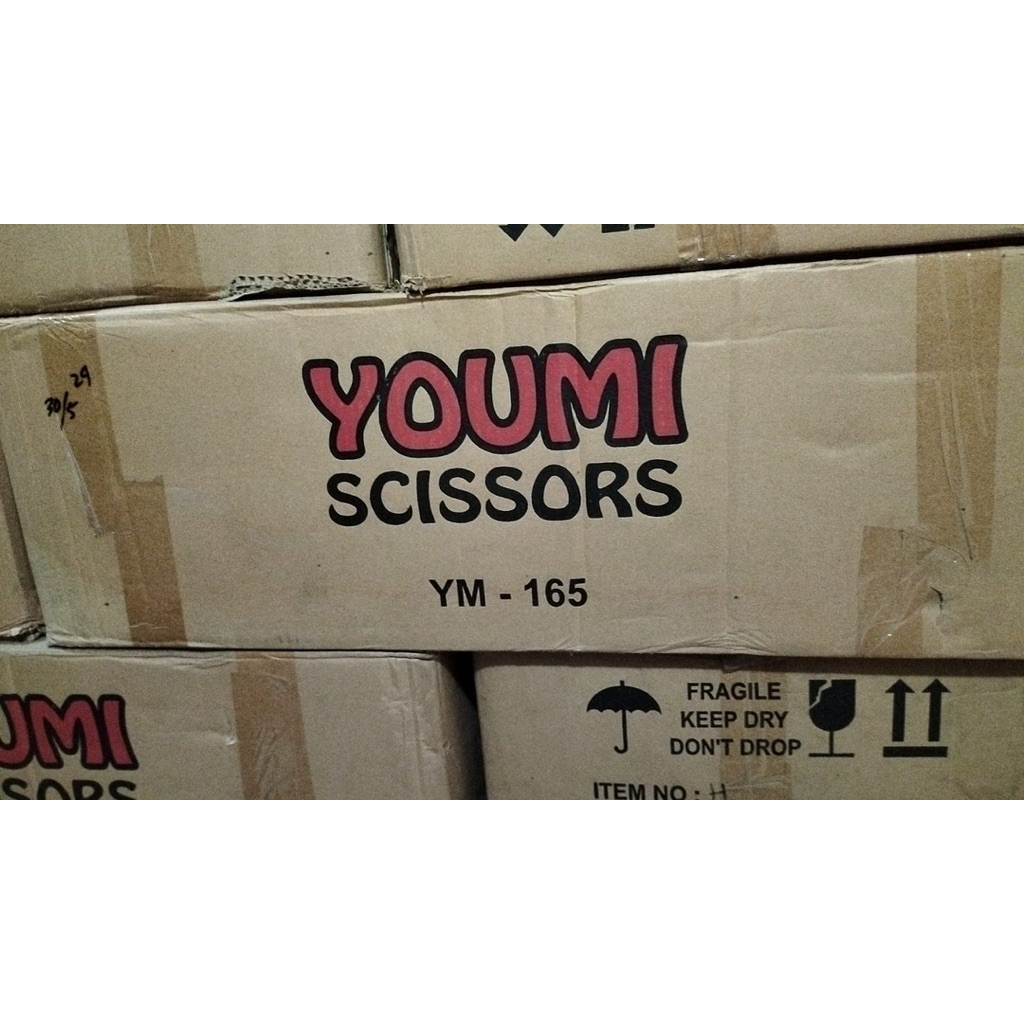 

1 dus gunting 6 inch sm-165 merk youmi isi 60 lusin x 12 pcs total 720 pcs gunting sedang 6 inch tajam tebal harga grosir paket usaha murah meriah
