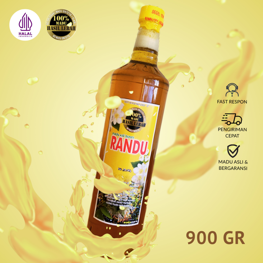

MADU RANDU 900GR MADU MURNI 100% RAW HONEY DARI BUNGA RANDU ORIGINAL