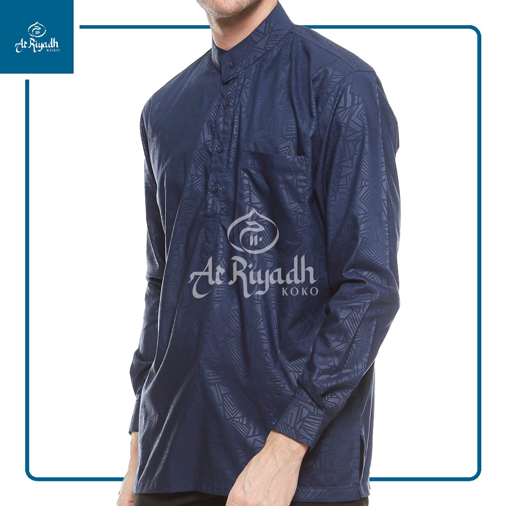 Baju Koko ZAWEEYA Ajmal Series Motif Mansur Elegan