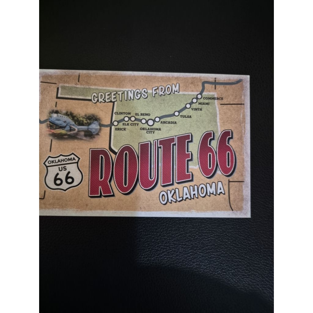 

kartu pos route 66 amerika/usa route 66 postcard