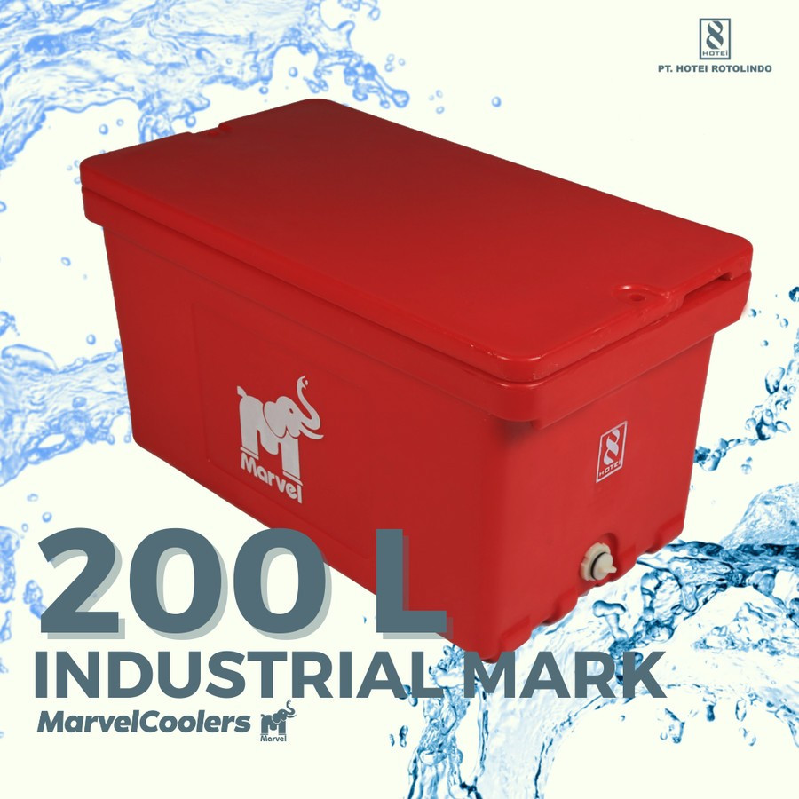 Cooler Box Marvel 200 Liter Industrial Mark Cool Box Ice Box Es box Kotak Penyimpanan Tempat Pending