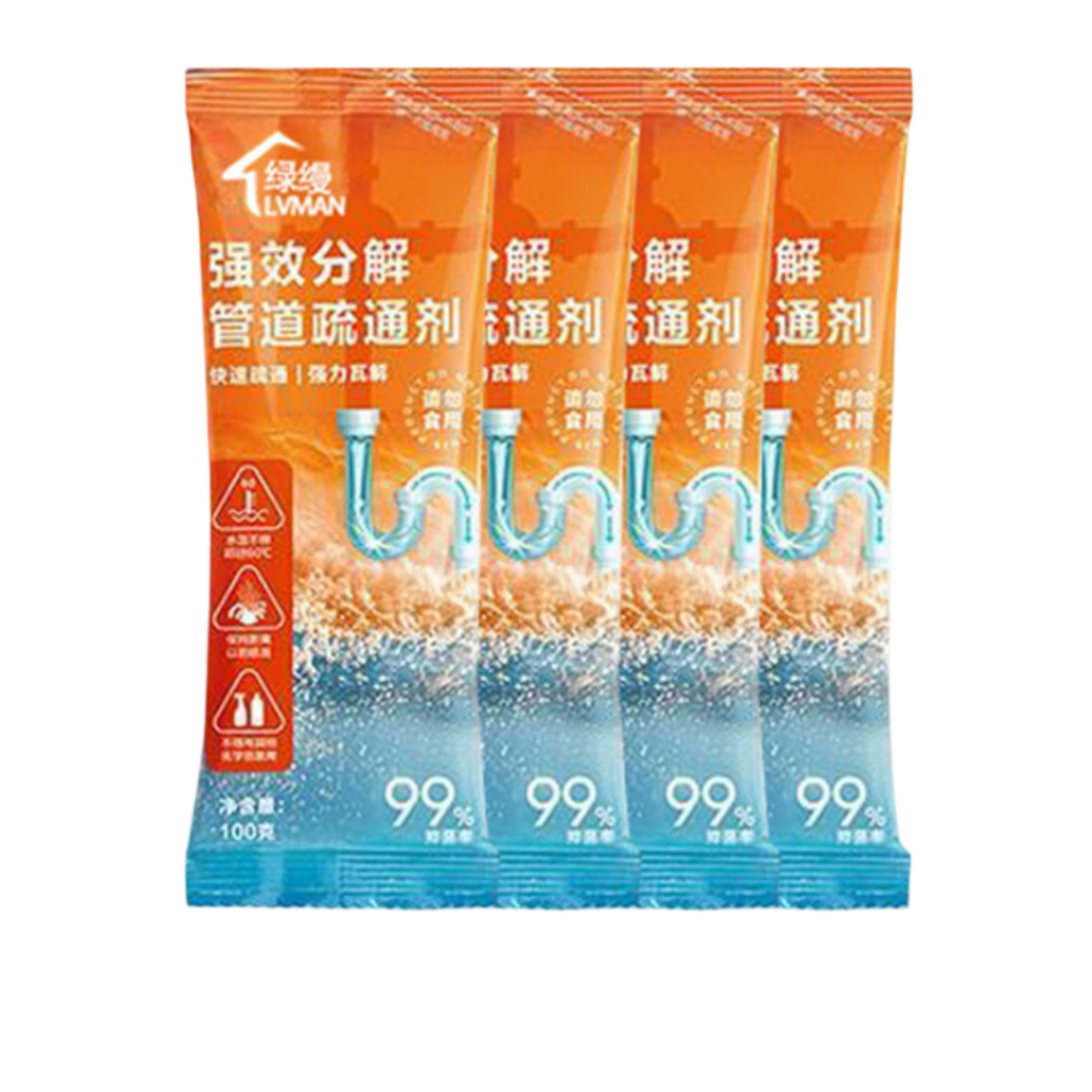 100Gx4 Kantong Pembersih Saluran Air Mampet Decontamination Pembersih WC Sumbat Mild Formula