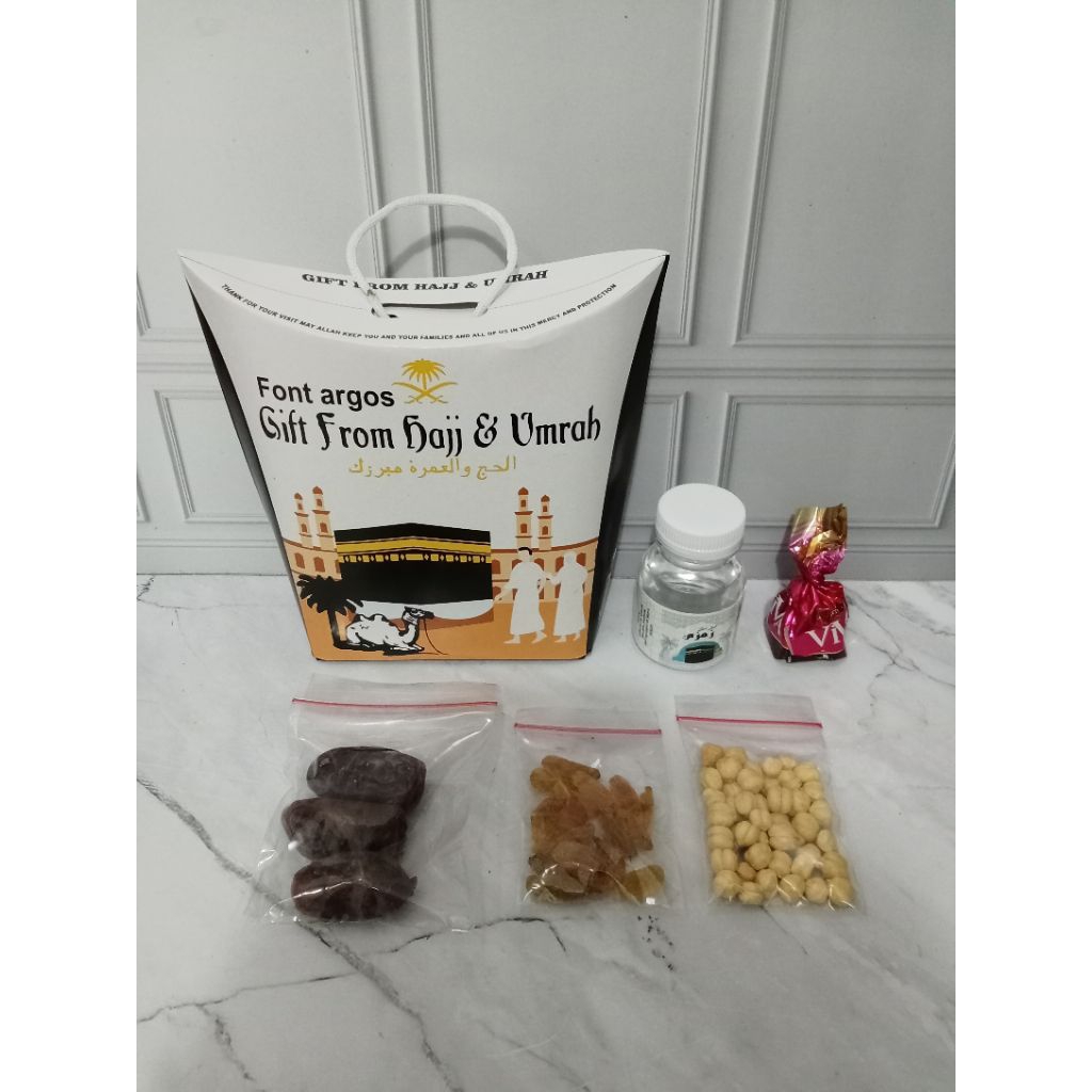 

Paket Oleh oleh haji dan umroh / hampers souvenir khas Arab