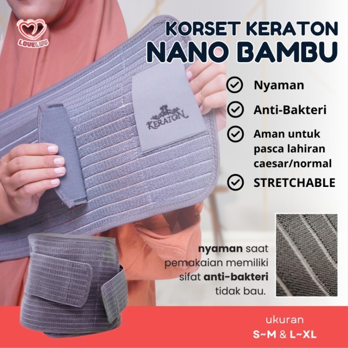 Korset Pelangsing Pasca Melahirkan Nano Bamboo - Korset Postpartum Bamboo - Korset Bamboo Pasca Mela