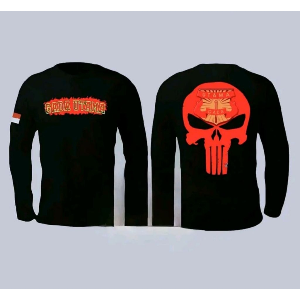 Kaos Lengan Panjang Gada Utama Desain Oren