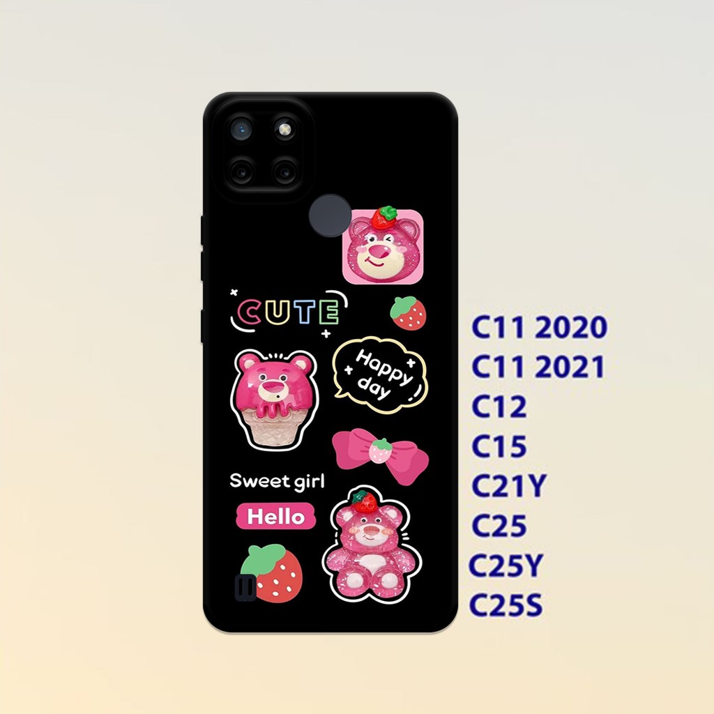 Case Realme C11 ,Realme C12 ,Realme C15 ,Realme C21Y ,realme C25 / C25Y -Casing case Hp Hitam Lentur