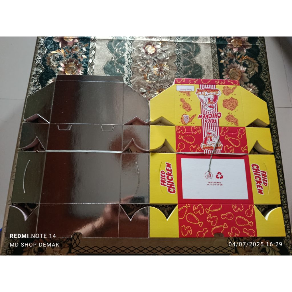 

box chicken lapisan foil isi 100 tebal