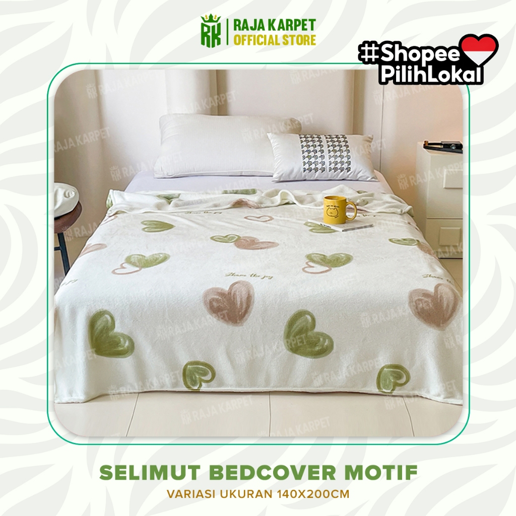 RAJA - Selimut Bulu Halus Size 140X200CM Slimut Dingin Slimut Lembut Selimut Dewasa Motif Estetik